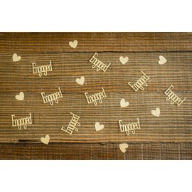 QENWWENG 100PCS Glitter Gold Engagement Confetti, Heart, Star, Circle Shapes, Wedding, Engagement Occasion, Paper Material