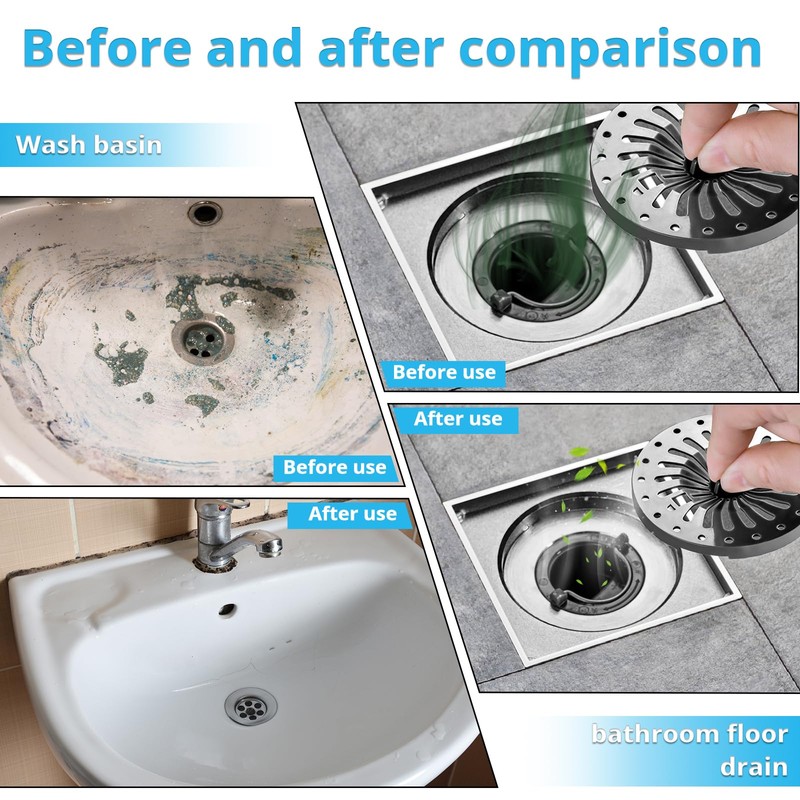 Drain Cleaner, Foaming Drain Cleaner and Deodorizer, Sink Cleaning Foam,