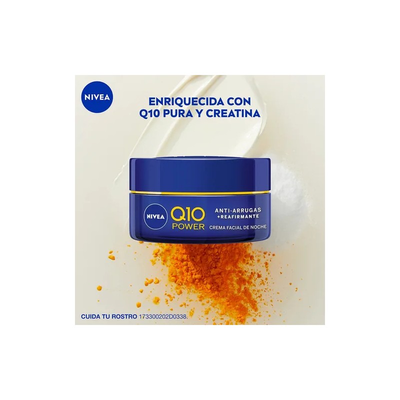 Nivea Q10 Power Crema Facial de Noche, Todo Tipo de