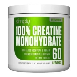 Simply 100 Creatine Monohydrate Unflavored 300g 60serv Sfn                                                                                            