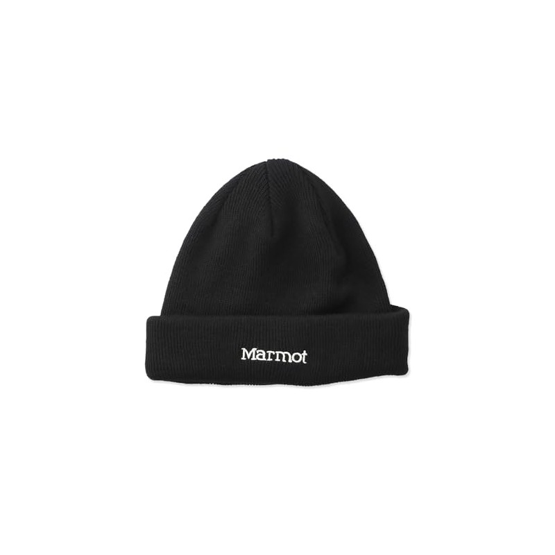 Marmot Beanie, Short Knit Watch, Black