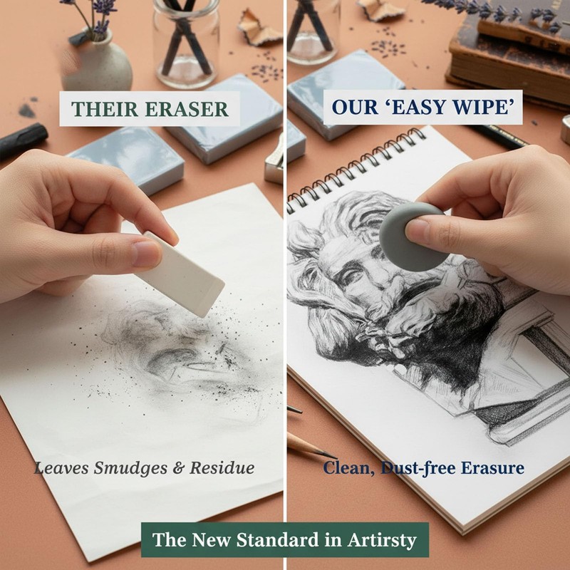 Kneaded Eraser, Putty Rubber Eraser for Artists Sketch Drawing Pencil