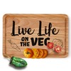 Live Life on The Veg, Funny Chopping Board, Gift for