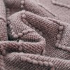 BOURINA Textured Solid Soft Sofa Throw Couch Cover Knitted Decorative