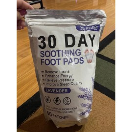 Unbranded NIP NEW 30 Day Soothing Foot Pads Lavender Removes Toxins Relieves Pressure