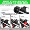 STEGODON Synthetic Winch Rope, 3/8" x100ft 23809LBS Dyneema Winch Rope