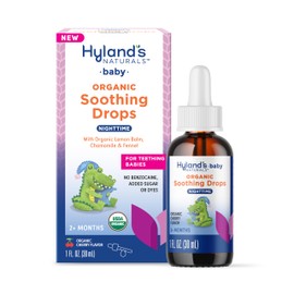 Hyland's Hyland's Baby Organic Nighttime Soothing Drops for Oral Discomfort, 1 oz, Ages 2 Months and up, Organic Cherry Flavor