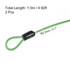 PATIKIL 2-Piece Security Wire 1.5m×2.5mm with Double Loop, Wire Rope,