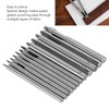 12pcs Leather Hole Punch Cutter 0.5‑5mm Hollow Punch Set for