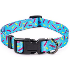 COSYHOMELONDON Dog Collar for Small Dogs, Cute Small Medium Large Dog Pet Collar, with Floral Patterns, Soft Adjustable for Boy Girl Female Male Puppy Dog Collar (Geometric D, s)