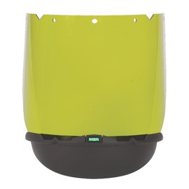 MSA 10118480 V-Gard Visor - Arc Flash Application, Polycarbonate (PC), Special Purpose Light Green Tint, Molded w/ Designated V-Gard Chin Protector, 8" x 17.25" x 0.065", Hard Hat Extended Coverage