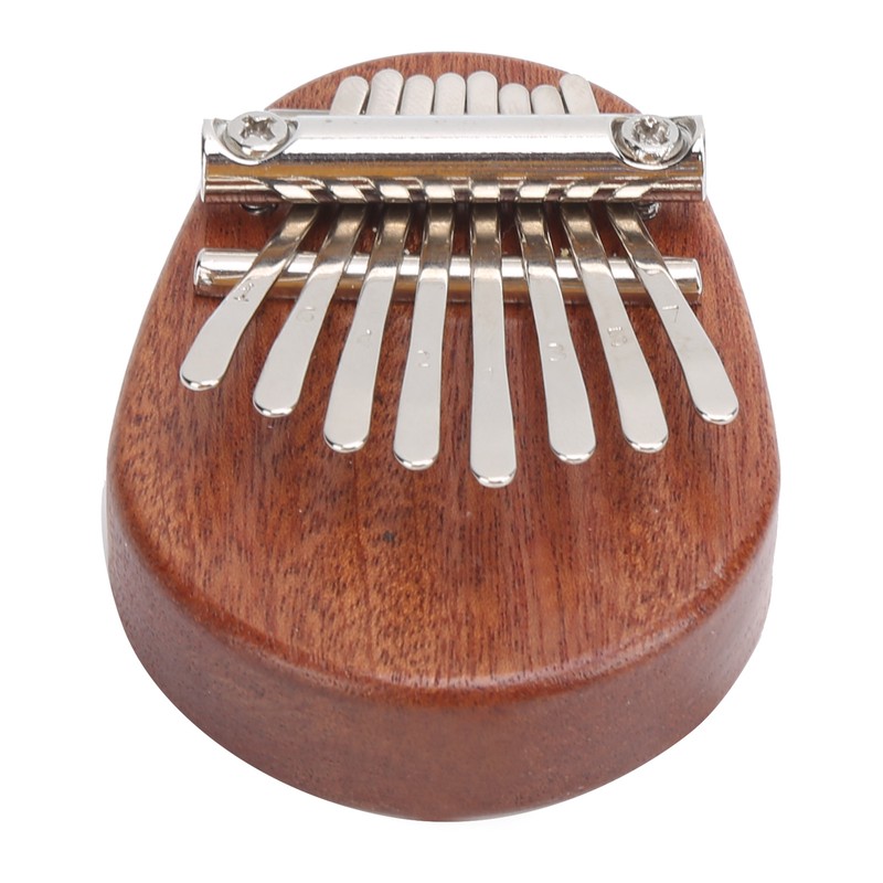 8 Tone Kalimba Thumb Piano C Key Mini Portable Mahogany