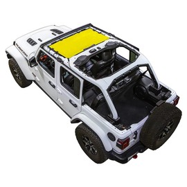 Spiderwebshade jlkini Bikini mesh Shade top Compatible with Jeep Wrangler jl 2018 Until Current Made in The USA Vehicle Accessory in Yellow