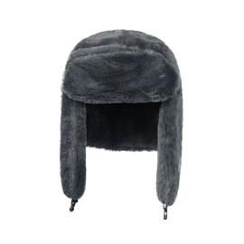 Aviator Hat Women's Winter Hat Warm Winter Hat Plush Faux Fur Hat Windproof Ski Hat with Ear Flaps Trapper Hat Soft Russia Hat Thick Pilot Hat Bicycle Russian Hat Outdoor Bomber Hat