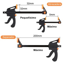 Kit 12 Piezas Prensas Carpinteria(4in) Y Acortar,Incluir 4 Sargento Carpinteria Y 8 Abrazaderas F para Carpintería,Para Herramientas Carpinteria, Sargentos para Carpintería,Fondos y Fotografía