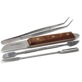 4 Pcs Dental Plaster Alginate Knife 12R Amalgam Carver Double Ended Lab Spatulas College Cotton Pliers Wax Modelling Restorative Supplies Made of Stainless Steel Multipurpose Mixing Sculpting Kit