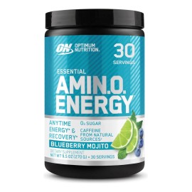 Suplemento en polvo Optimum Nutrition Aminocidos de Essential Amin.o. Energy sabor blueberry mojito x 270g                                            