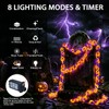 amadecohome Halloween Decorations Plastic Chain Lights, 10ft Outdoor Waterproof Orange