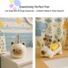YURIAERY Ceramic Siamese Cat Soap Dish with Drain for Bathroom,