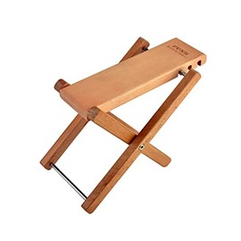 NUZAMAS Adjustable Solid Wood Guitar Footstool, Foldable, Height and Angle Adjustable, Heavy Duty, Music Foot Stool, 27cm x 13cm