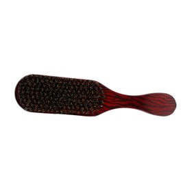 100% Boar Hair Mane Reinforced Wave Brush Brown Ergonomic Design for Better Grip and Coverage for Men and Women