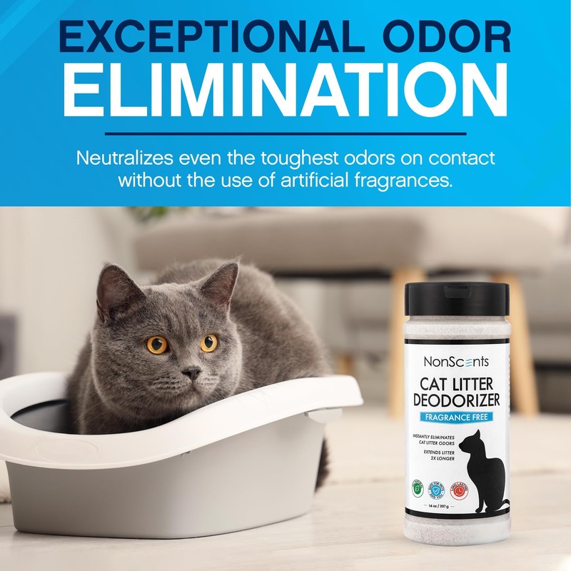 NonScents Odor Control Cat Litter Deodorizer - Professional Strength Odor