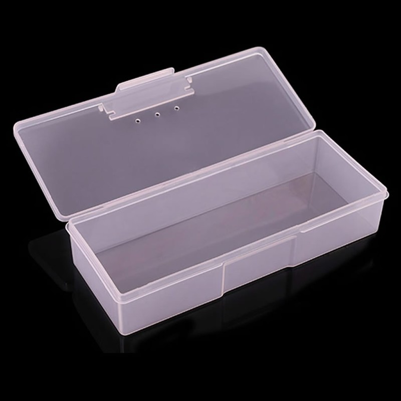 S-TROUBLE New Transparent Empty Nail Storage Box Manicure Tools Organizer