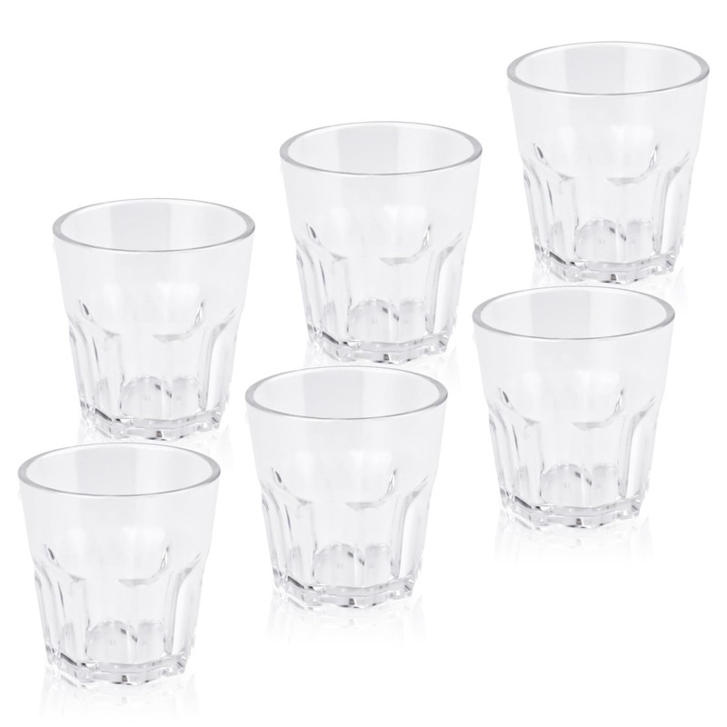 DIBALIYI 6 PCS Plastic Glasses, 5.63 OZ Plastic Tumblers for