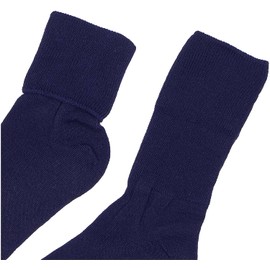 Jefferies Calcetines para niñas 2-6X sin costuras, paquete de 6 pares, marino, X-Small