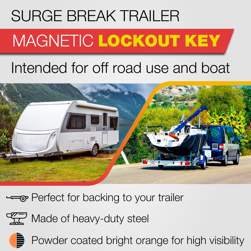THD Magnetic Boat Trailer Surge Brake Lockout Key, with Easy