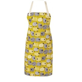 Ulster Weavers Unisex Dotty Sheep Yellow PVC Apron Cotton Apron, Yellow, One Size, yellow