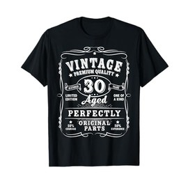 Vintage 30th Birthday Decorations Men Gag Funny 30 Birthday T-Shirt