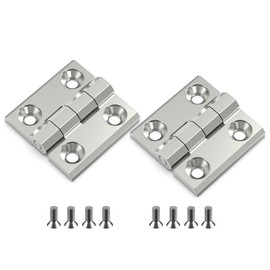 SYINE Heavy-Duty Butt Hinge Zinc Alloy Door Hinge Closet Hinge for Closet Cabinet Door,Set of 2,Silver, 1.5'' x 1.5''