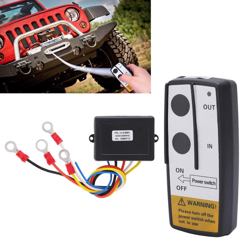 Wireless Winch Remote Control Kit with Receiver 12V 24V 75ft
