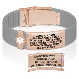 Divoti Custom Engraved Medical Alert ID Bracelet – Dual-Sided Laser Etching, Silicone Wristband, Stainless Steel Security Clasp – Adjustable & Trim-to-Fit – Emergency Medical Info Band - PRO CG PRG WH