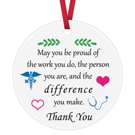 Nurse Practitioner Gifts NP Nurse Ceramic Ornament Nurse Practitioner Appreciation Gift Nurse Graduation Gift Thank You Gift for Nurse Practitioner Nurse Week Birthday Christmas Ornaments