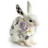 MACKENZIE-CHILDS Butterfly Toile Bunny Figurine, Resin Rabbit Statue for Spring,