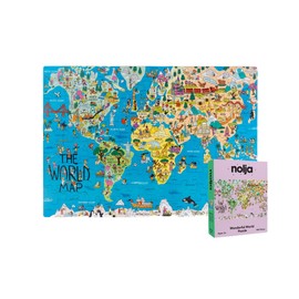 Nolja Play Wonderful World 100 Piece Jigsaw Puzzle | Educational Learning Toy for Ages 5+ | Arist Created, Fun and Vibrant, Skill-Building Puzzle, Open The Box and Adventure Starts