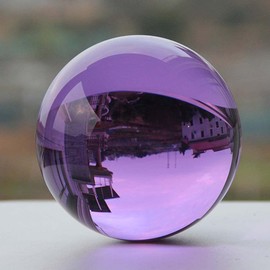 Crystal Ball, 2.0 - 4.7 inches (50 - 120 mm), Purple, Amethyst, K9 Ball, Crystal Ball, Purple Crystal, Feng Shui Goods, Gift Glass, Alloy Base, Soratama Photography, Purification, Good Luck, Amulet,
