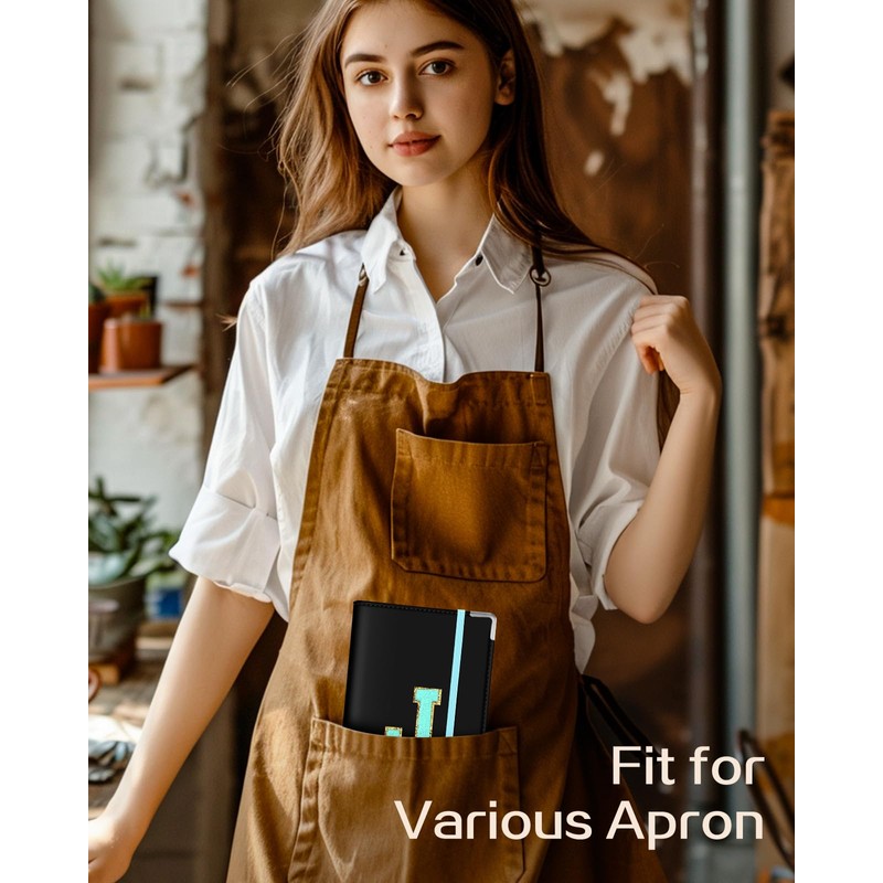 Slohif Server Book for Waitress Alphabet Serving Books with Zipper