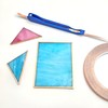 4 Rolls Silver Backed Copper Foil for Stained Glass, 2