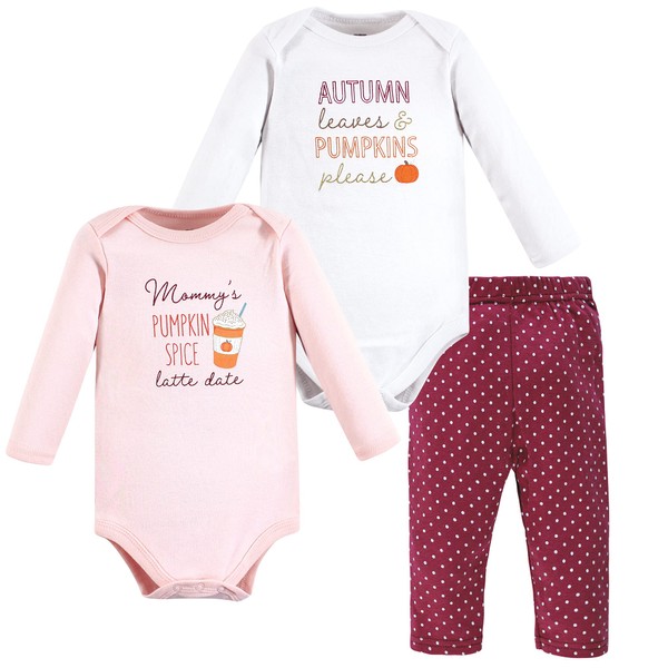Hudson Baby Baby Cotton Bodysuit and Pant Set, Pumpkin Spice