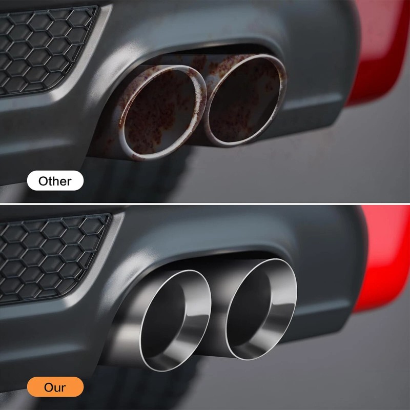 KEEPDSGN 2X Dual Exhaust Tip 2.5"Inlet For 2019-2025 Chevy SILVERADO