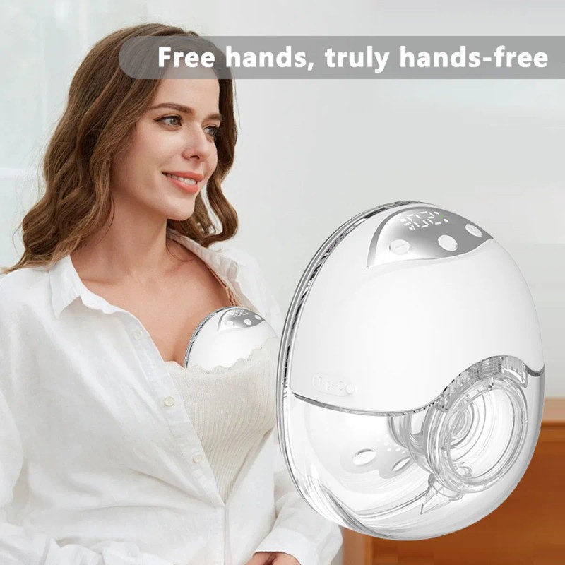 2pcs Extractor De Leche Manos Libres Recargable Con 4 Modos