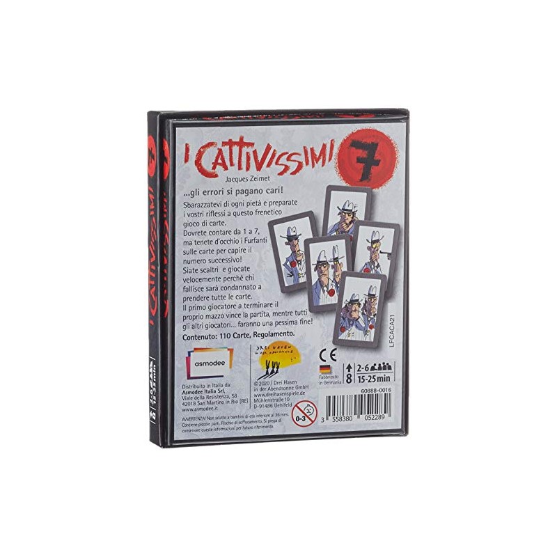 Asmodee Italia I Despicable 7 Table Game, Black, 60888-0016