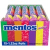 Mentos Chewy Mint Candy Roll, Rainbow Mint Candies, 14 Pieces