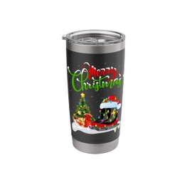 Xmas Tree Lights Santa Hat Ice Skating Christmas Stainless Steel Insulated Tumbler