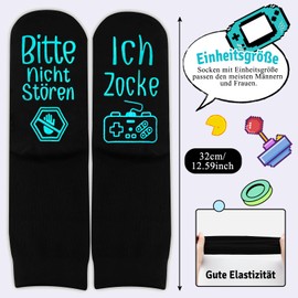 Christmas Gifts for Men and Women Please Do Not Disturb I Gig Socks with Saying Gaming Socks Funny Gifts for Men Christmas Birthday Cool Things for Teenagers Girls Boys, black