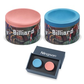 NINGSON Pool Cue Chalk 2 Pack, Nano Technology Pool Stick Chalk, Billiard Table Accessories for Professional Tournaments, Clubs, Bars & Home (High Performance, Reduced Miscues, Durable) – Blue & Pink