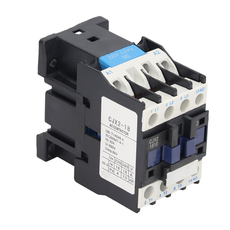 220V 18A AC Contactor Normally Open Electric Contactor Silver Alloy